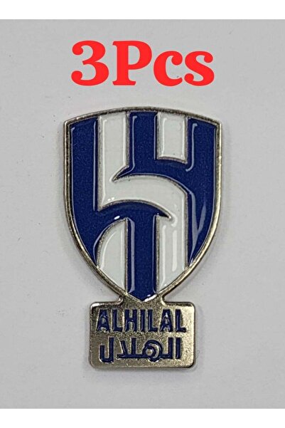 Generic 3 ملصقات معدنية لنادي الهلال السعودي للهواتف المحمولة وأجهزة الآيباد والأسطح الملساء