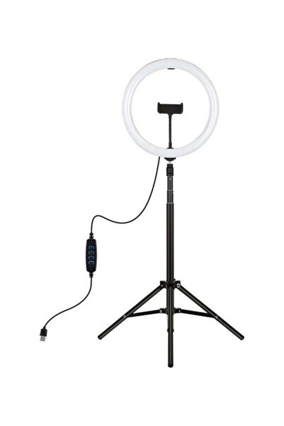 PULUZ حلقة إضاءة LED مع حامل ثلاثي القوائم أسود/أبيض