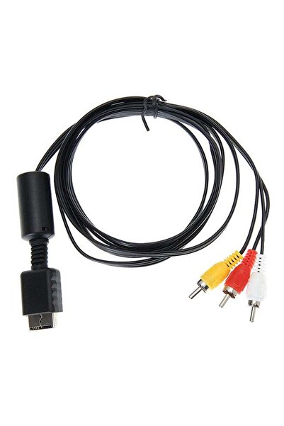 Generic AV Cable To RCA For SONY PS2/PS3 Black
