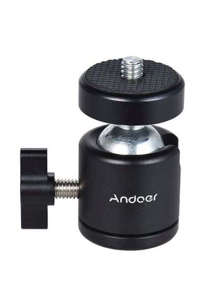 Andoer Mini Tripod Metal Ball Head Adapter Ballhead Mount
