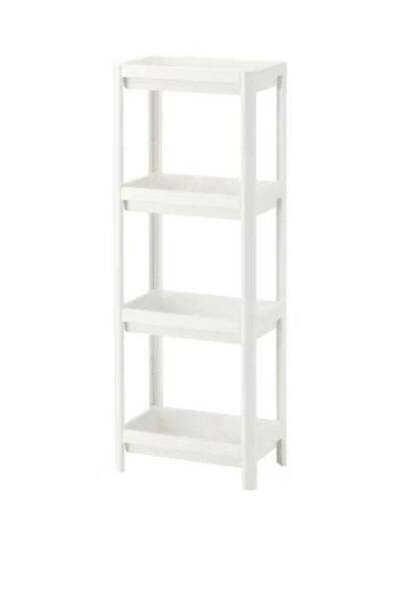 Generic White home shelf with four shelves