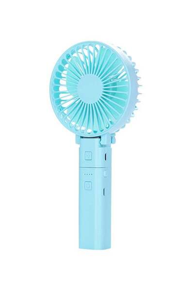 Generic مروحة صغيرة محمولة قابلة لإعادة الشحن بمنفذ USB H25987 باللون الأزرق