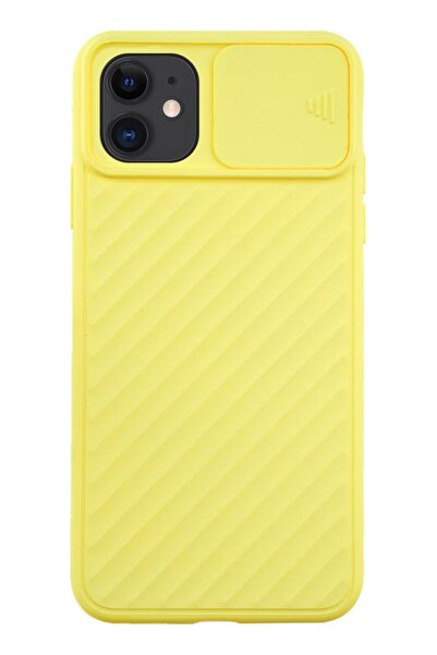 Generic Anti Shock Back Cover With Slide Camera Protector For Apple iPhone 11 Yellow