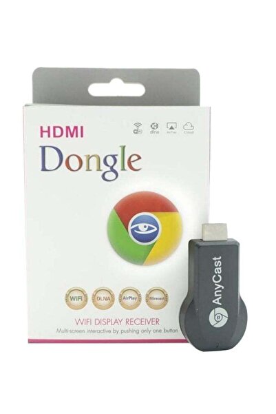 Anycast جهاز استقبال دونجل عرض واي فاي HDMI باللون الأسود