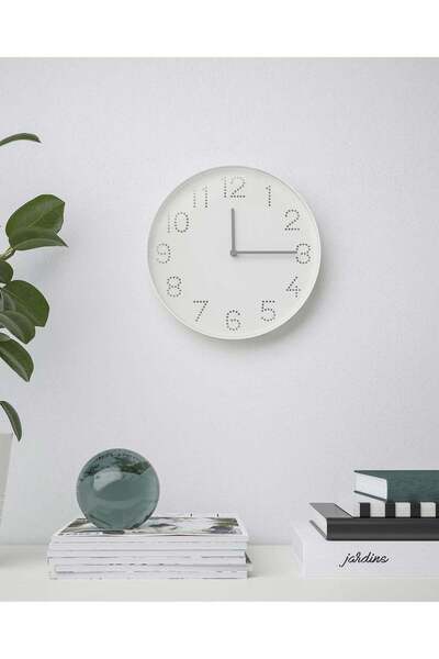 Generic ساعة حائط تناظرية بيضاء