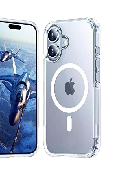 Generic MacSafe transparent case with side support for iPhone 15plus