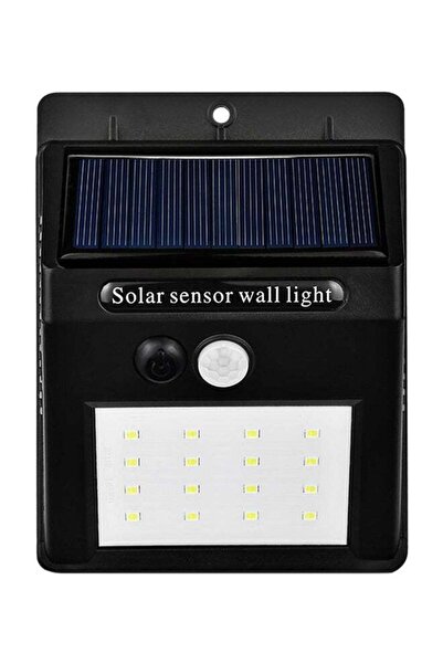 Generic مصباح حائطي يعمل بالطاقة الشمسية مزود بـ 16 مصباح LED مقاوم للماء ومس...