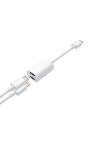 Generic 2-In-1 Lightning Adapter And Charger White