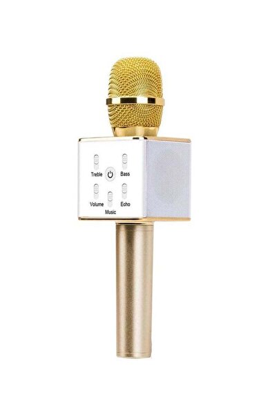 Generic Q7 Wireless Karaoke Microphone Gold/White/Silver
