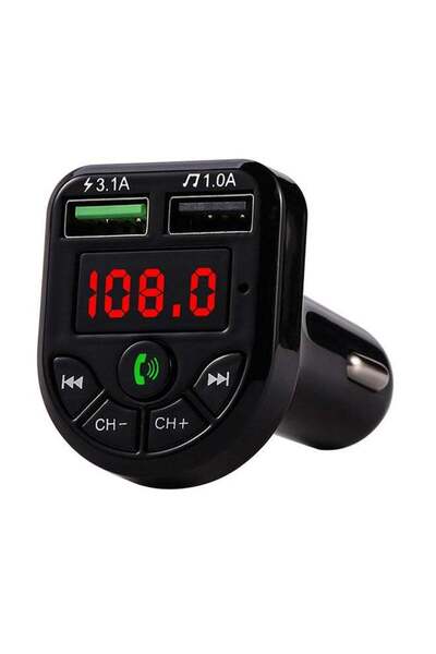 Generic شاحن هاتف متعدد الوظائف مزود بتقنية البلوتوث مع مُعدّل FM