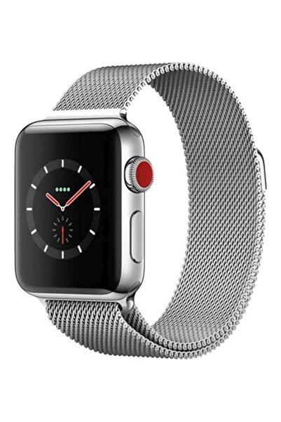 Margoun سوار بديل من سلسلة Henlein لساعة Apple Watch مقاس 42/44 مم فضي