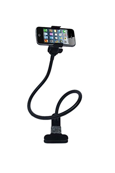 Generic حامل جوال مرن مع مشبك للهواتف الذكية، لون أسود