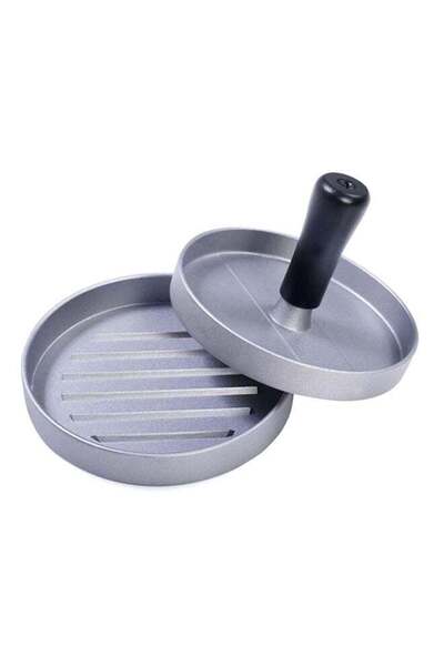 Liying مكبس برجر معدني فضي 10x12x12 سم