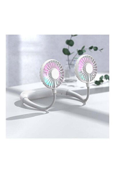 Generic مروحة ثنائية الرأس H32687-WL-su بيضاء