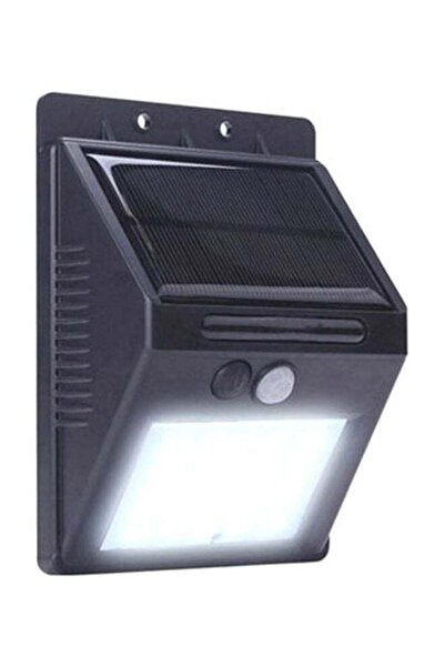 Voberry مصباح حائط LED يعمل بالطاقة الشمسية مع مستشعر حركة Pir باللون الأسود