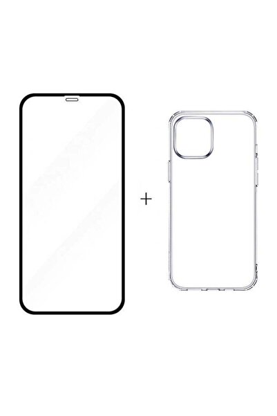 DUDAO غطاء حماية شفاف أبيض اللون مع واقي شاشة من الزجاج المقوى لهاتف iPhone 1...