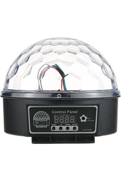 Generic كرة سحرية بلورية LED رقمية RGB سوداء/شفافة