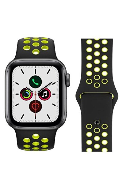 Generic Dot Design Replacement Band for Apple iWatch Series 5/4/3/2/1 38-40mm Volt Black/Green
