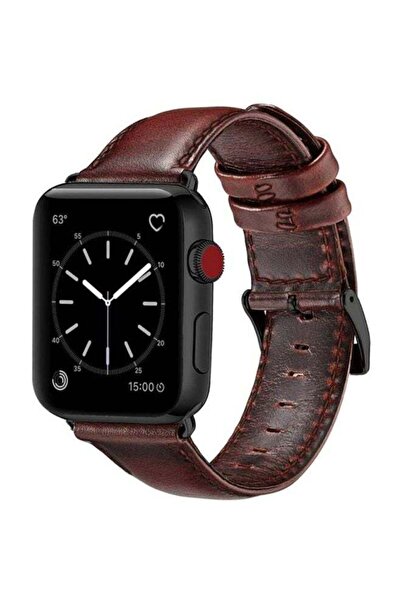 lnkoo سوار بديل لساعة Apple iWatch Series 1/2/3/4 بني