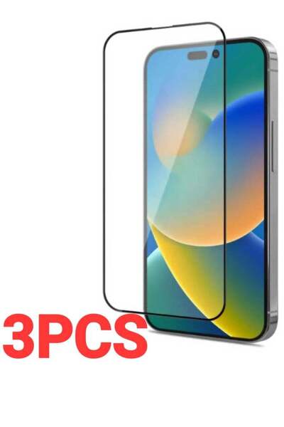 Generic ثلاثة واقيات شاشة 5D متوافقة مع iPhone 15 Plus