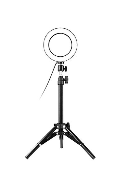 Generic مصباح حلقي دائري 64 ليد لكاميرا السيلفي مع حامل ثلاثي القوائم تلسكوبي...