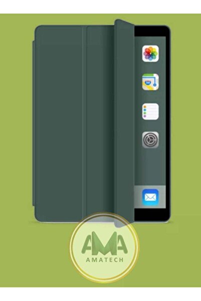 Generic Smart Flip Protective Case Cover in Olive Color Compatible with iPad Air/Air 2, 9.7-inch