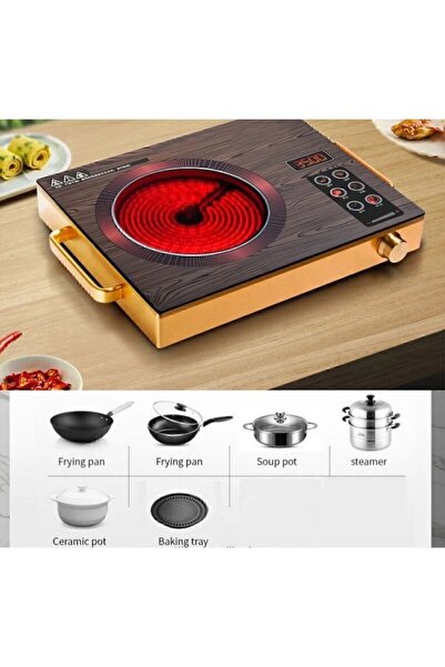 KAİZEN Silver Crest 3500 Watt Isı Ayarlı Lazer Dokunmatik Elektrikli Indiksiyonlu Ocak Bakır Sargı