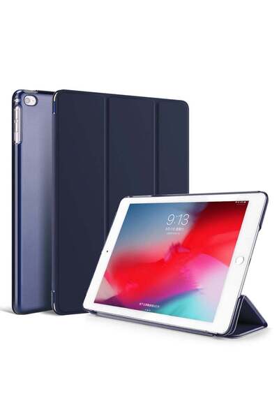 Generic غطاء حماية ذكي مغناطيسي قابل للطي لجهاز Apple iPad 2019 Mini 5/Mini 4 أزرق داكن