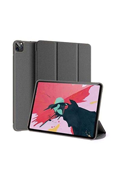 Margoun غطاء حماية ذكي من الجلد مع حامل لجهاز iPad Pro مقاس 12.9 بوصة (2020) الجيل الرابع، رمادي