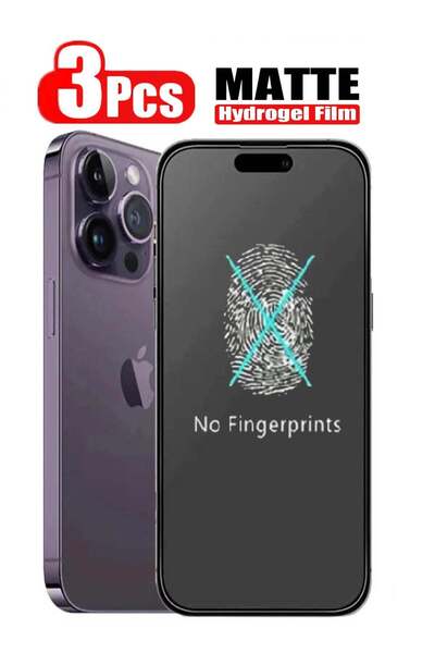 Generic 3 قطع من مادة الهيدروجيل غير اللامعة التي تحمي الشاشة من الخدوش وبصما...