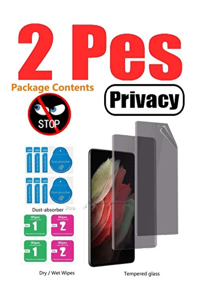 Generic قطعتان من واقي الشاشة الهيدروجيل غير اللامع للخصوصية لهاتف Lenovo Z5s