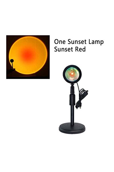 Generic مصباح طاولة USB مع جهاز عرض غروب الشمس LED متعدد الألوان
