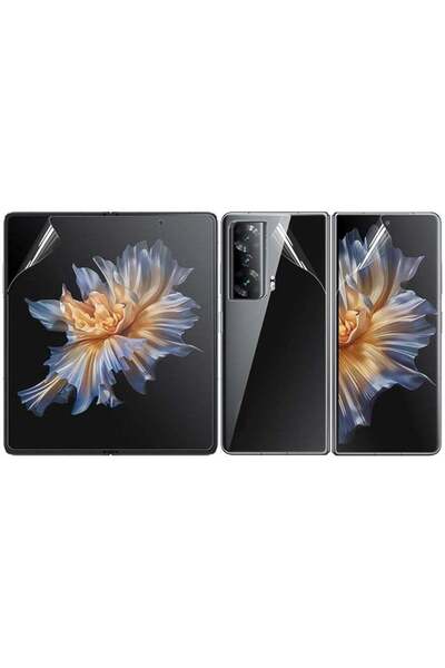 Generic مجموعة من 3 قطع من واقي الشاشة الداخلي والخارجي والخلفي، هيدروجيل شفا...