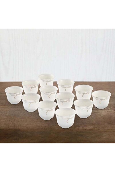 Valerie 12-Piece Cawa Cup Set White/Gold