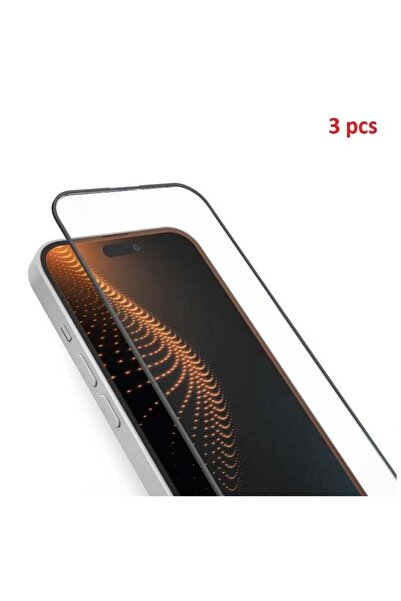 Generic ثلاث قطع من واقي الشاشة 5D متوافق مع iPhone 16 Pro Max