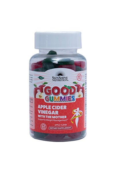 Sunshine Nutrition Apple Cider Vinegar Good Gummies 60pcs – Digestive & Detox Support
