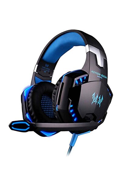 KOTION EACH سماعة رأس سلكية للألعاب ستيريو فوق الأذن مزودة بميكروفون لأجهزة P...