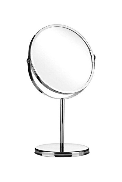 Generic مرآة حمام ومكياج مكبرة فضية قياسية
