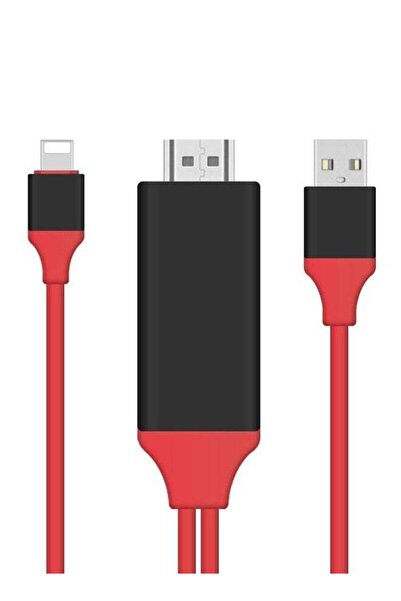 Voxlink محول Lightning إلى HDMI أحمر/أسود