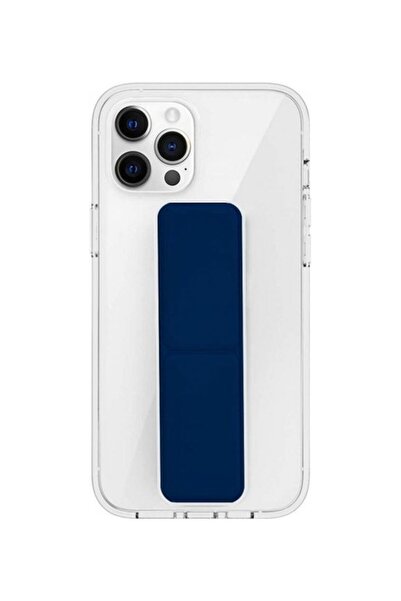 Margoun غطاء حماية مع حزام للإصبع وقبضة يد لهاتف iPhone 13 Pro أزرق/شفاف