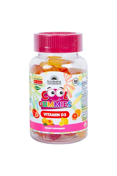 Sunshine Nutrition Cool Gummies Vitamin D3 1000IU – 60 Gummies (Bone & )