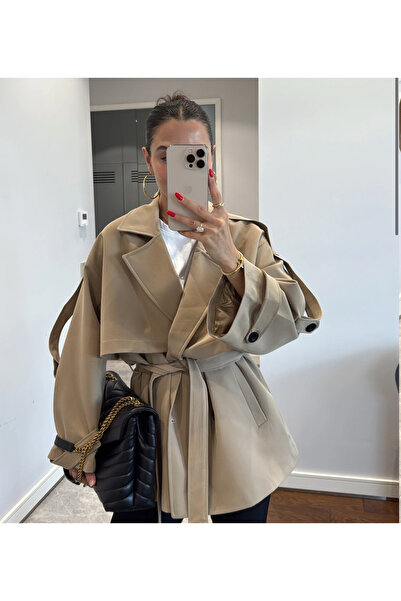 CANNELLA Düşük Omuz Oversize Trençkot