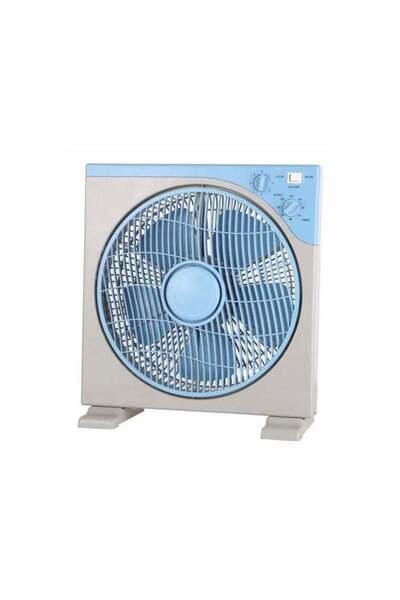 Generic مروحة مكتب مربعة مقاس 12 بوصة مع 3 سرعات ومؤقت وزر تغيير الشفرات