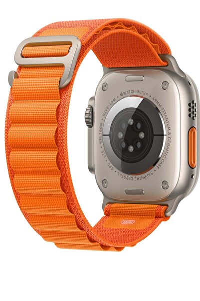 Generic New strong nylon Apple Watch band supports size 45 orange color