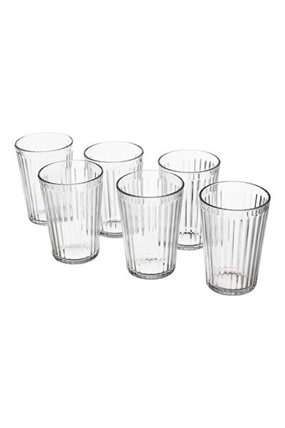 Generic Set of 6 clear glass cups