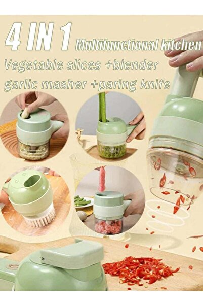 Generic 4 in 1 Handheld Electric Vegetable Cutter Set