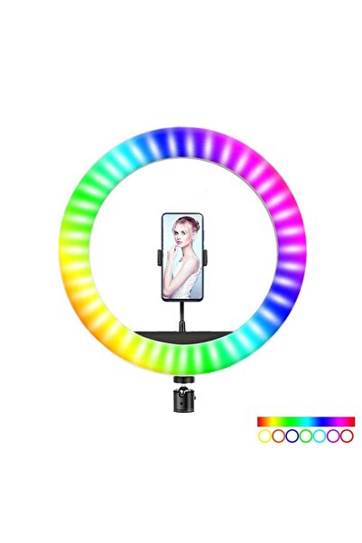 Generic حلقة إضاءة دائرية لصور السيلفي بمنفذ USB LED RGB متعددة الألوان