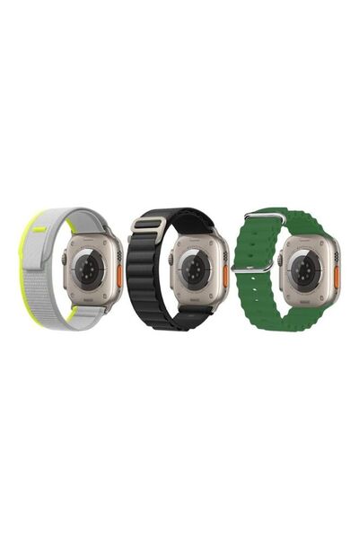 Margoun 3Pack for Apple Watch Band 49mm 45mm 44mm 42mm Alpine Loop Band, Trai...