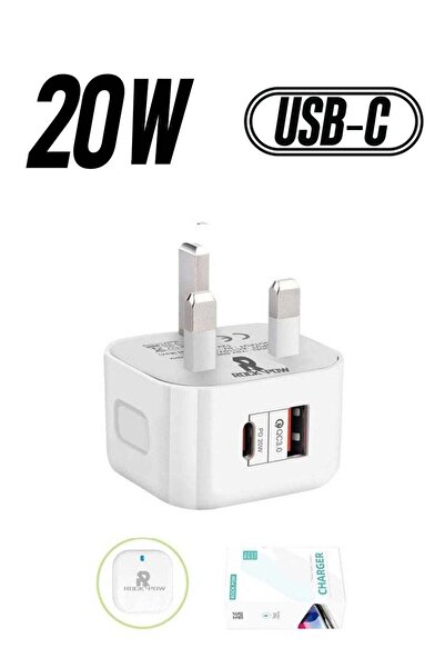 ROCK POW شاحن سريع 20 وات USB Type C لجهاز iPhone13 PD ثنائي المنفذ لتوصيل ال...