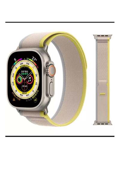 Generic سوار ابل الجديد شكل عصري لون بيج مع اصفر مقاس 42